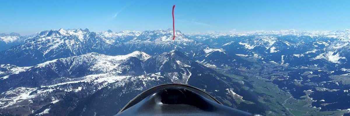 Flugwegposition um 10:54:02: Aufgenommen in der Nähe von Gemeinde St. Johann in Tirol, St. Johann in Tirol, Österreich in 2217 Meter